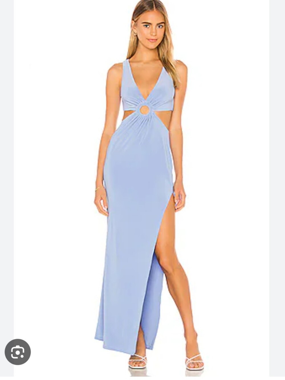 Song of Style Cecilia Ring-Front Maxi Dress in Light Blue Size Xs